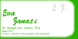 eva zanati business card
