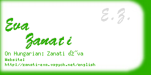 eva zanati business card